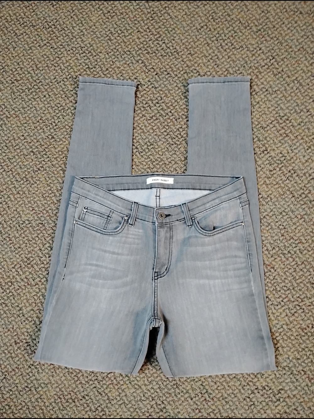 Angry Rabbit Light Gray Women's Skinny Jeans